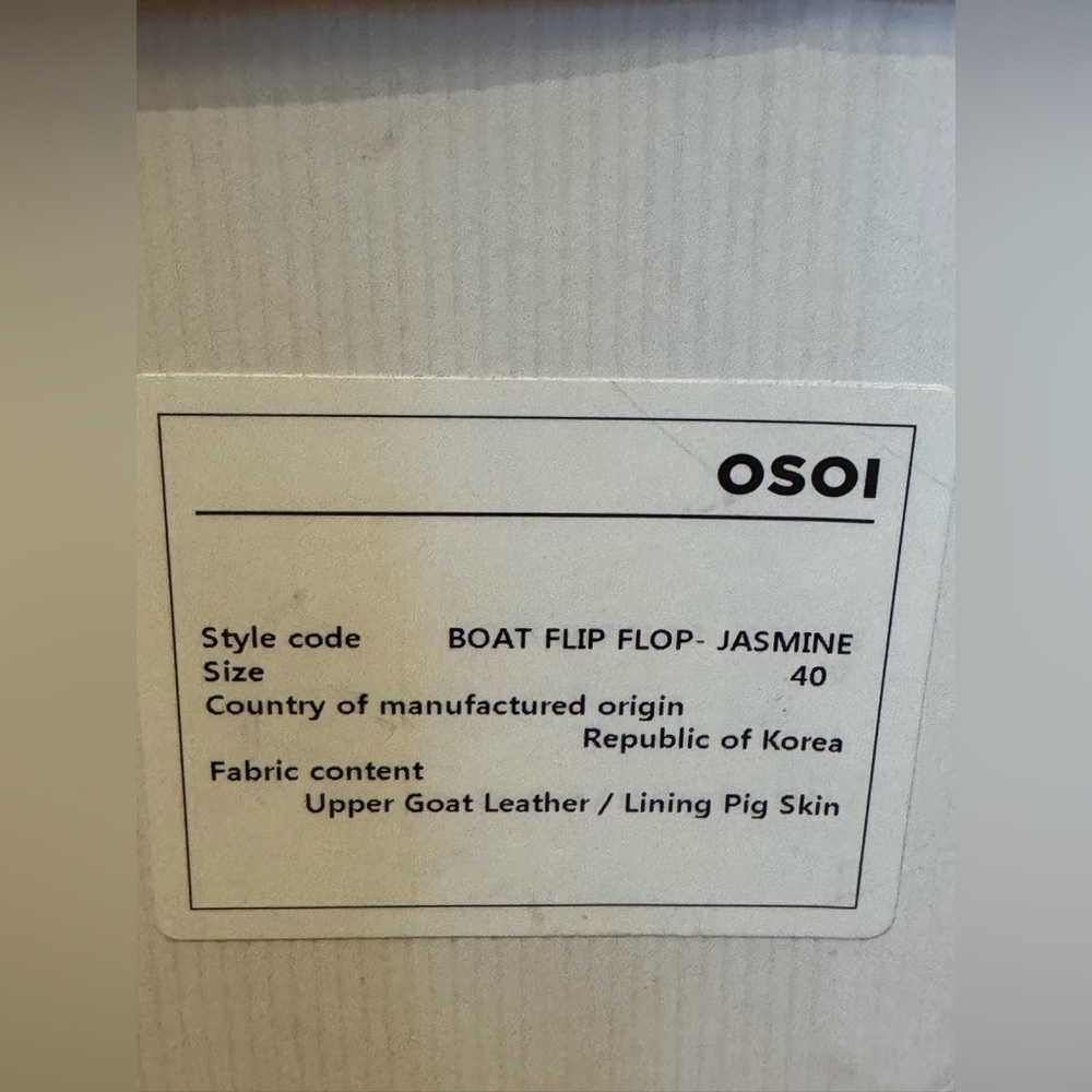 OSOI Off-White Boat Platform Flip Flop Slides – IT 40 USA 9– Cream – New w/ Tags - Picture 11 of 16
